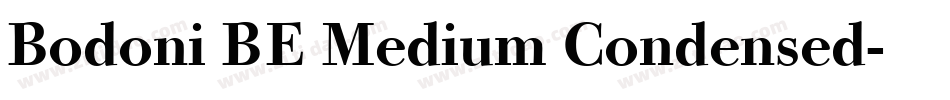 Bodoni BE Medium Condensed字体转换